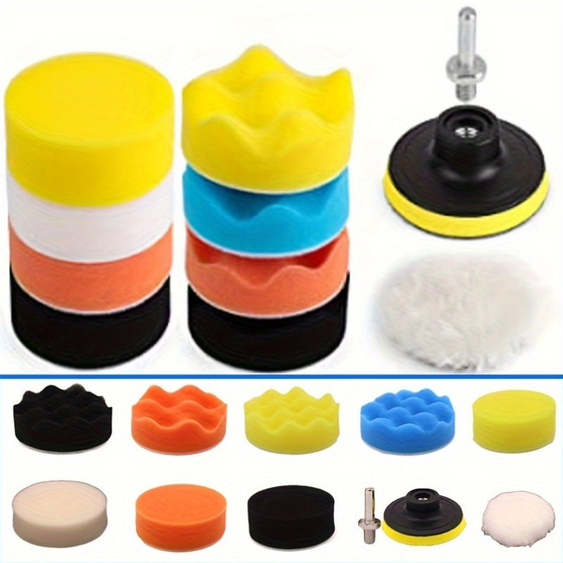 Набор из 11 полировальных губок для машинной полировки и ухода за автомобилем