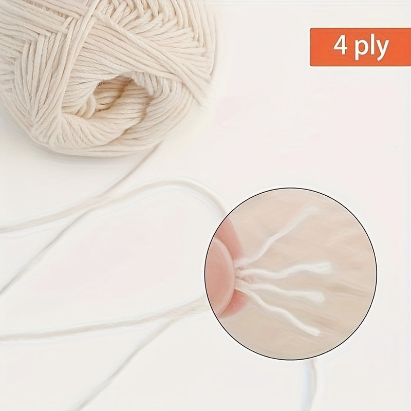 Morandi Color Yarn Set with 4 Strands 50g for Crochet Projects Blanket Clothes Tote Bag Slippers