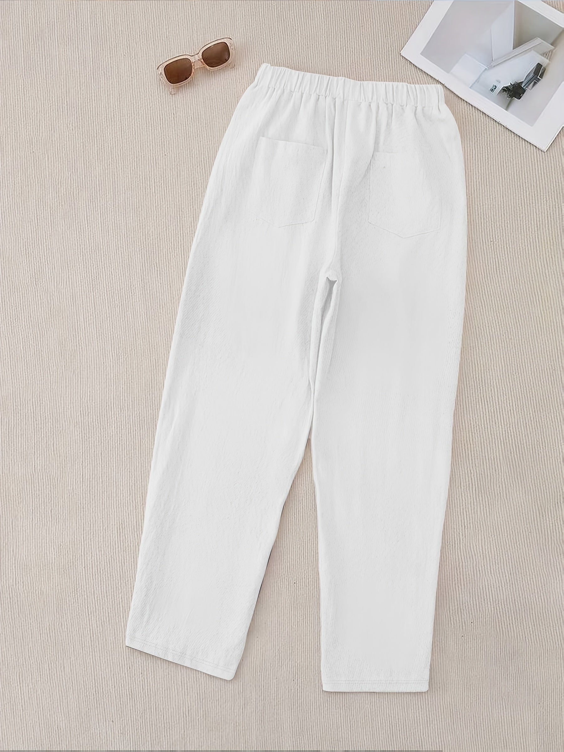 Women's Plus Size Relaxed Fit Trousers Soft Stretch Fabric Autumn Casual Pants