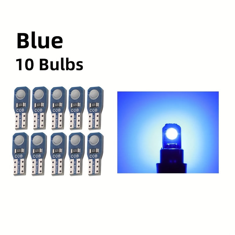 10 Pieces T5 LED Car Dashboard Lights 12V DC Instrument Panel Indicator