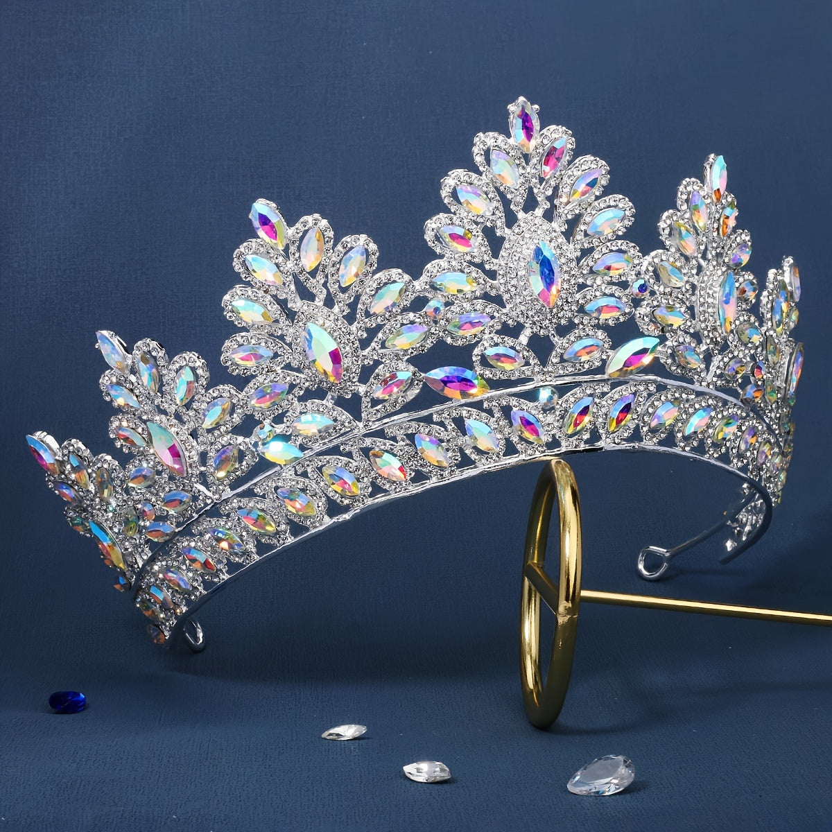 Rhinestone Alloy Tiara for Women Girls Party Prom Bridal Crown Head Accessory