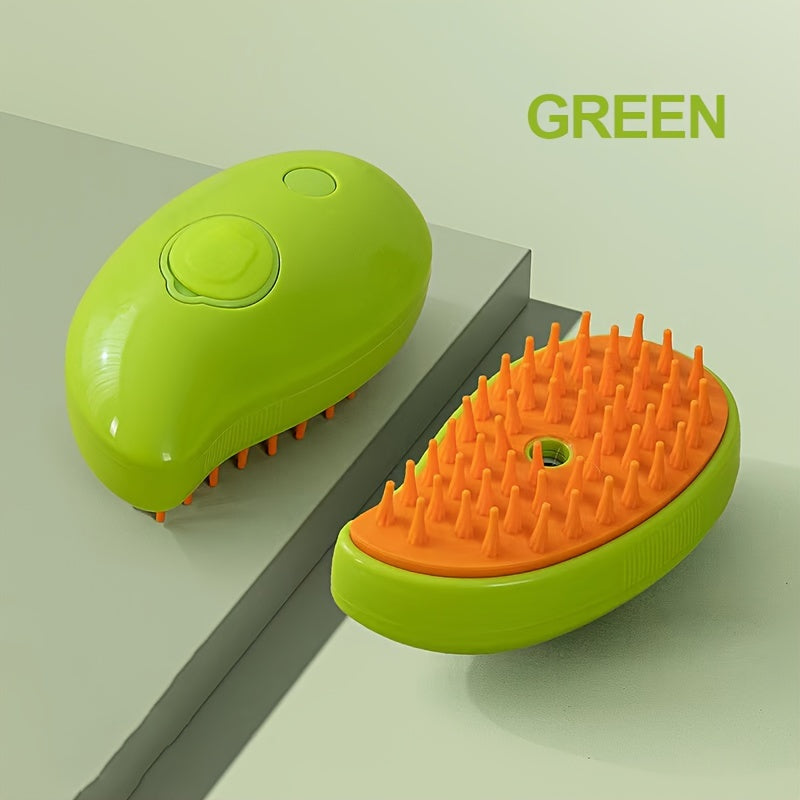 USB Charging Pet Grooming Brush for Cats and Dogs with Spiral Comb and 3-in-1 Function