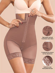 Women's High Waist Shapewear Shorts for Postpartum Recovery Butt Lifting Leg Slimming Elastane Nylon