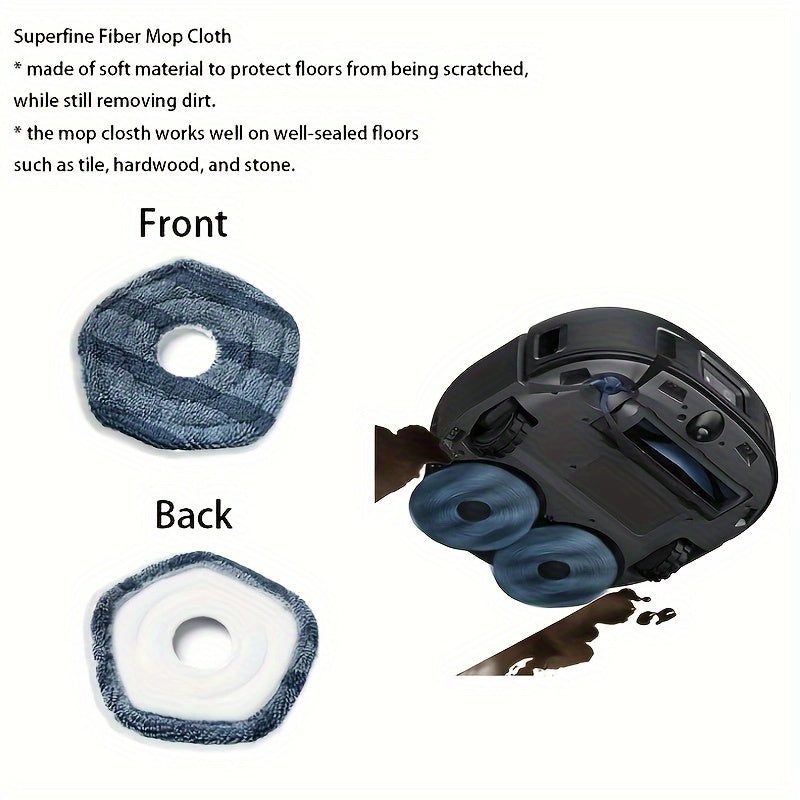 Комплект запасных частей для роботизированной пылесосной станции eufy X10 Pro Omni: 14 предметов - 1 основная щетка, 2 HEPA-фильтра, 4 моп-пада, 3 мешка для пыли, 4 боковых щетки