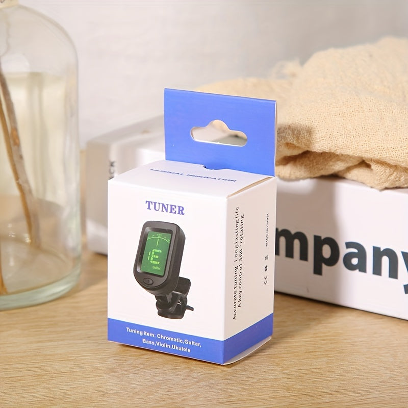 Хроматический клипс-гитарный тюнер для акустического, электрического, баса, скрипки, укулеле
