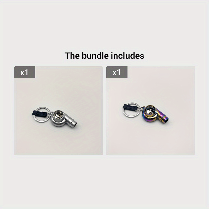 Rotating Turbine Keychain with Whistle for Car Enthusiasts and Gifts