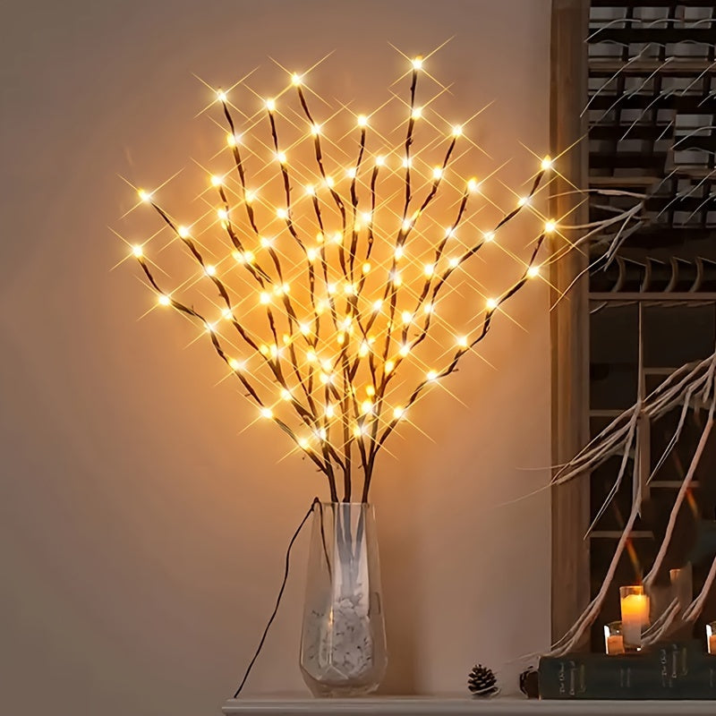 Luces de cadena de 20 ramas de árbol estilo Art Deco con patrón geométrico para sala de estar y dormitorio