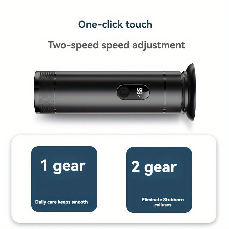 Electric Foot Callus Remover Dual Speed Rechargeable with Display Control Pink Black