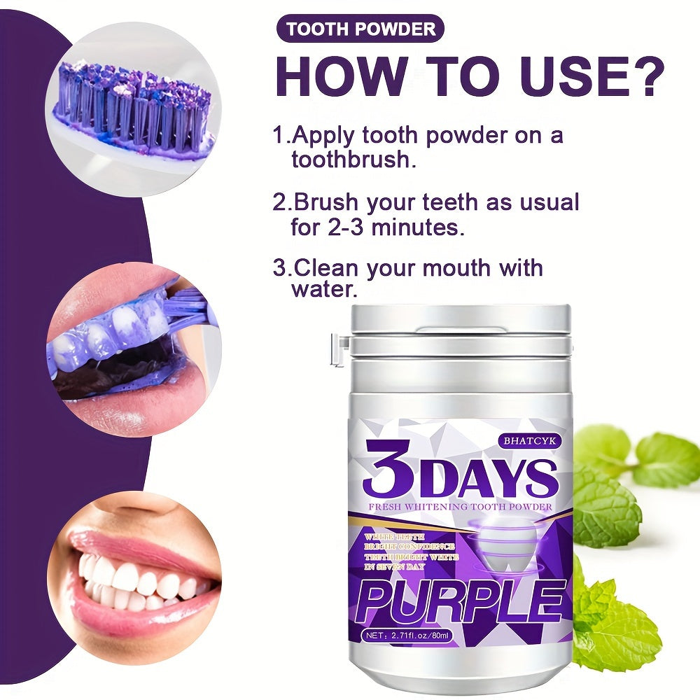 Teeth Whitening Powder for Deep Cleaning and Oral Care 70g Purple Tooth Powder