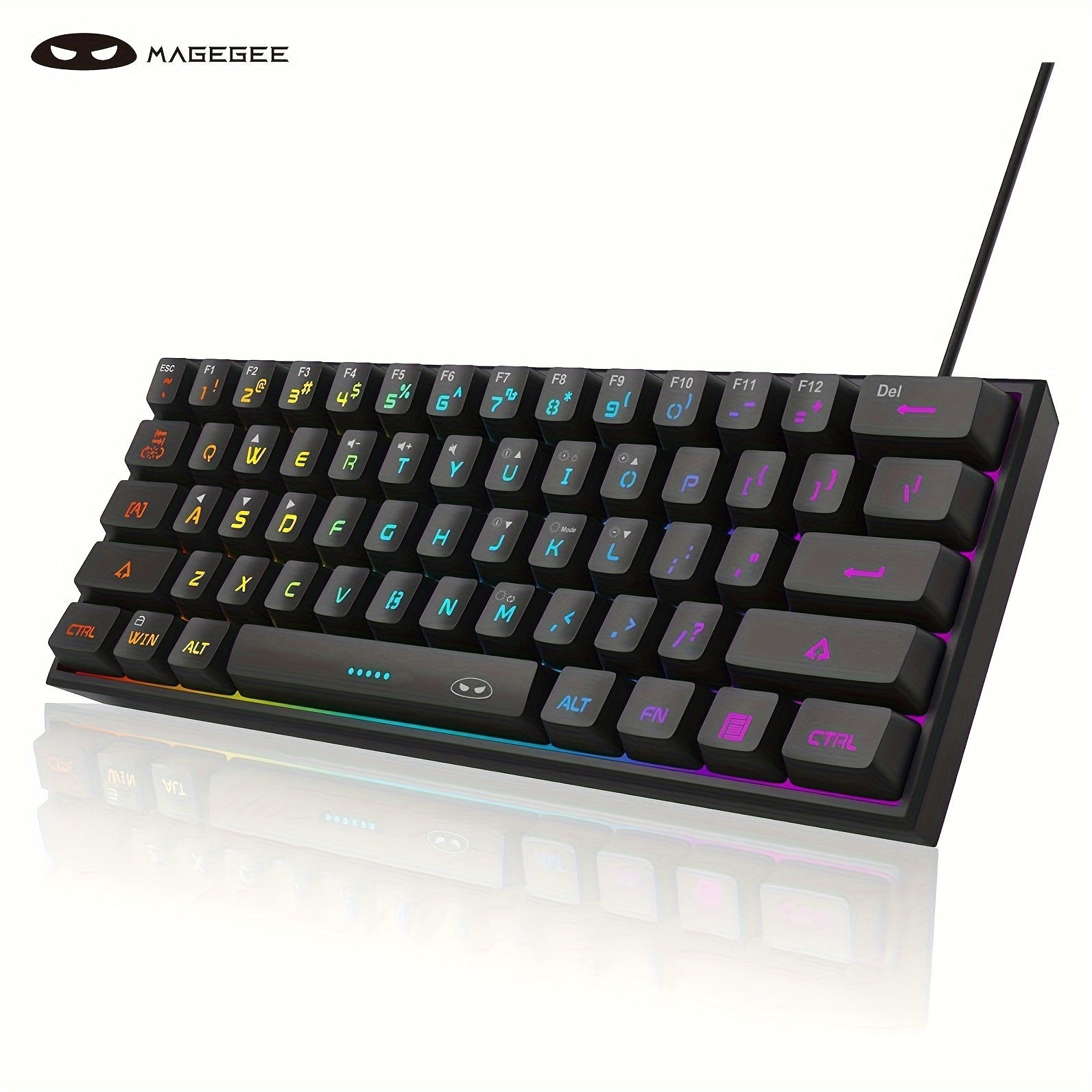 Mini 60% RGB Backlit Mechanical Gaming Keyboard for Windows Mac Laptops