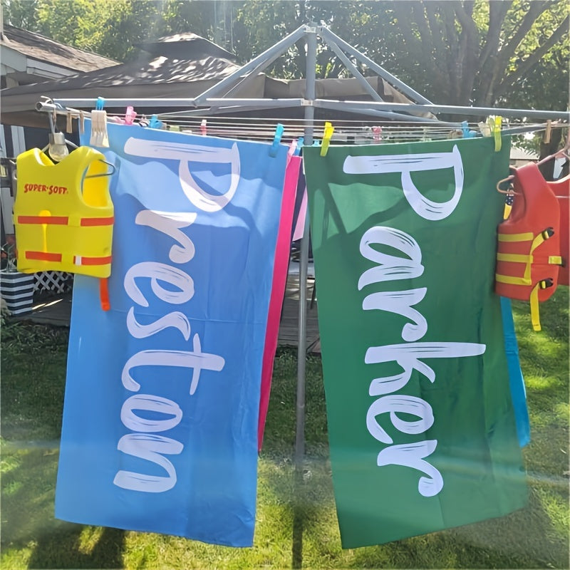 Personalized Beach Towel Custom Name Super Absorbent Quick-Drying for Beach Swimming Camping