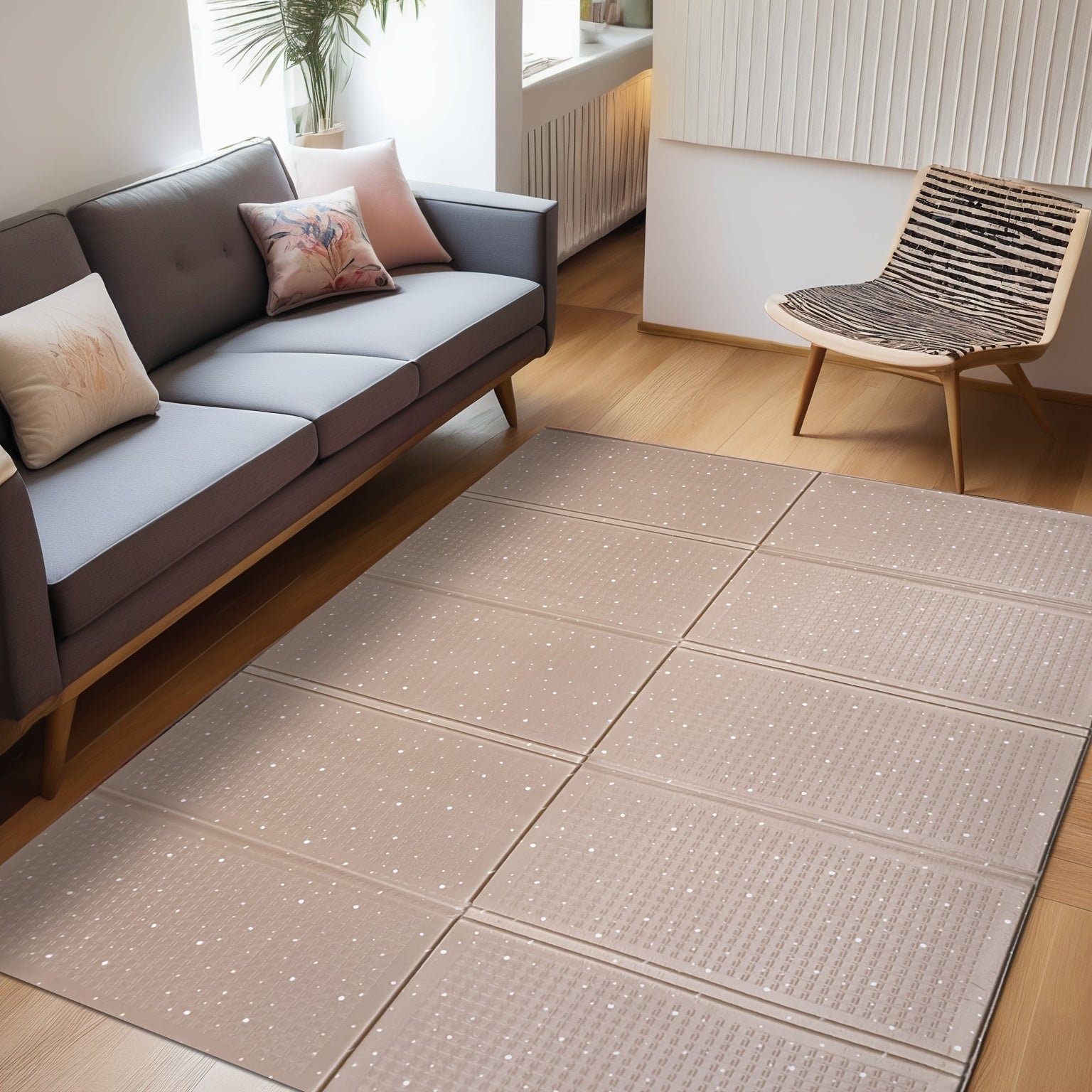 Foldable Play Mat for Crawling and Walking Non-Toxic Waterproof BPA Free Anti-Slip Extra Long