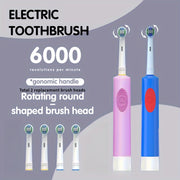 Kattalar uchun elektr tish cho'tkasi 60000 RPM Sariq Ko'k 2 ta almashtiriladigan boshlar