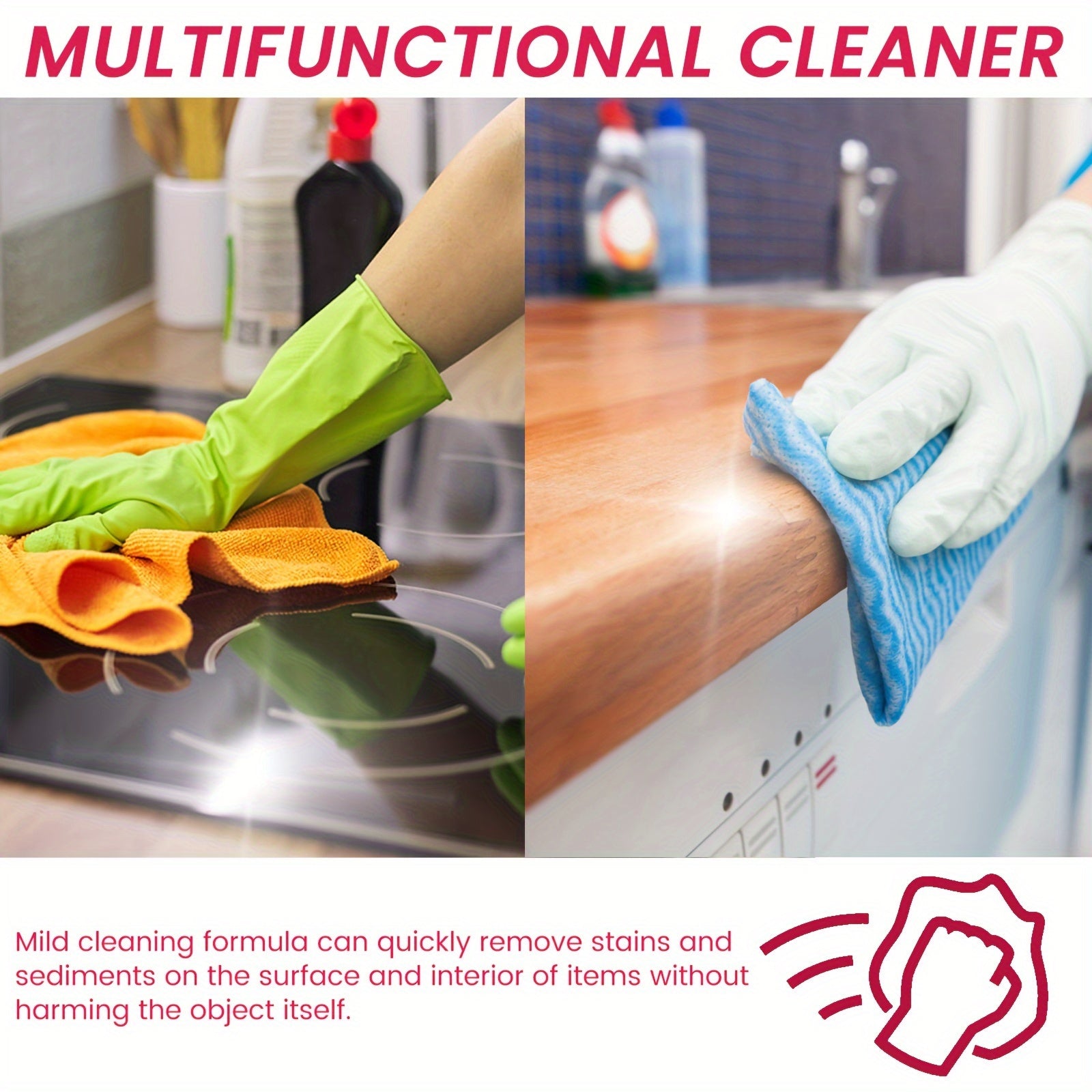 Kitchen Stove Cleaner for Grease and Grime Removal Natural Extracts Safe for All Surfaces