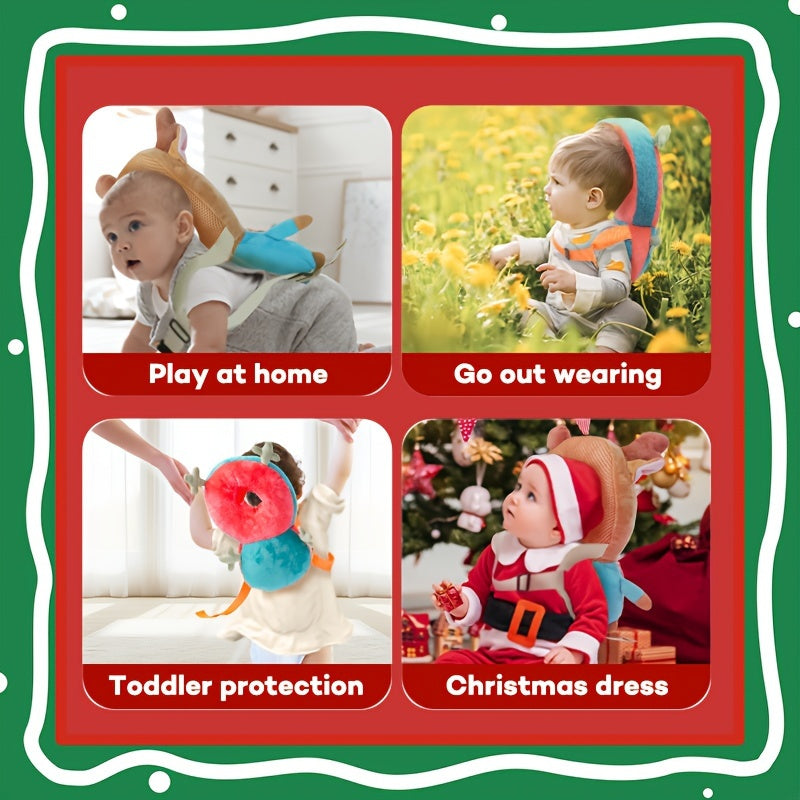 Kids' Safety Backpack for Crawling and Walking Polyester with Adjustable Straps and Head Mat