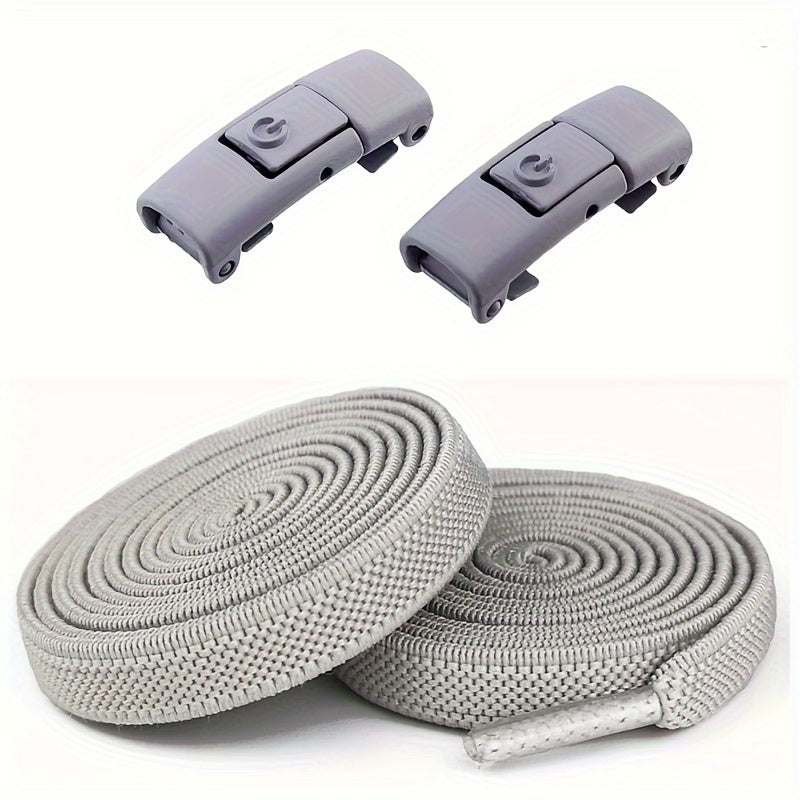 No-Tie Elastic Shoelaces for Men and Women Durable Polyester Spandex 1 Pair