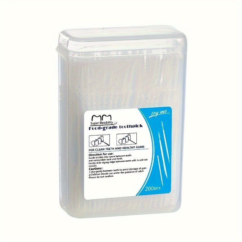 Disposable Family Toothpicks Portable Double-Head Fine Picks 200pcs