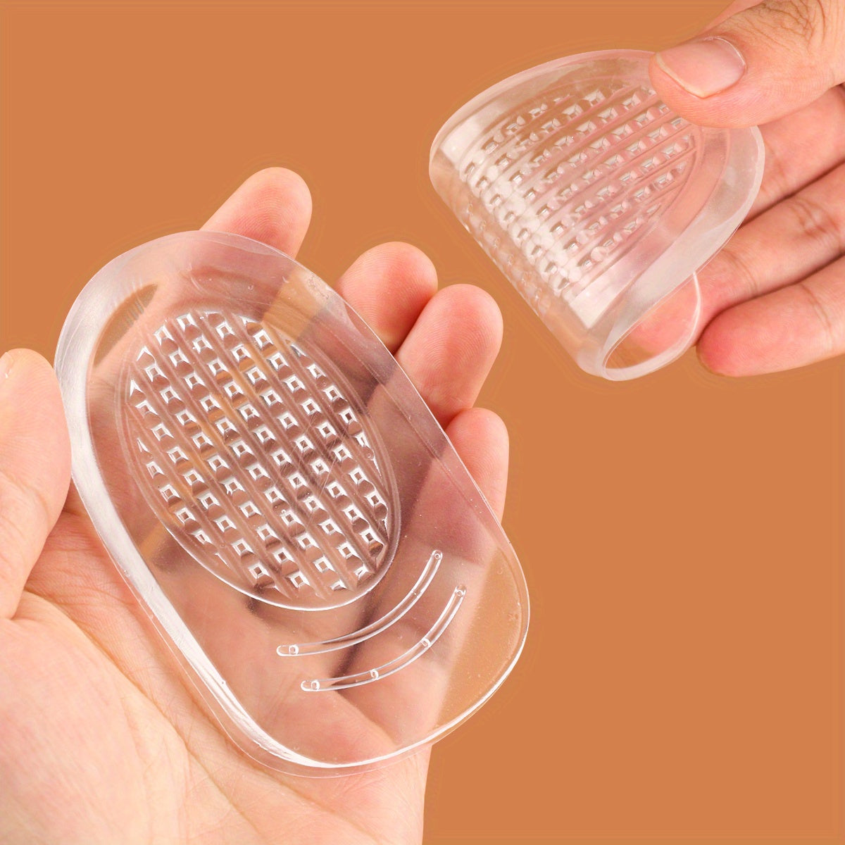 Unisex Transparent Insoles Shoe Inserts 1cm Heel Lift Pads