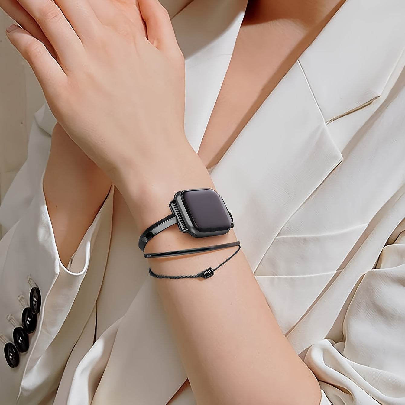 Women's Aluminum Alloy T-Shape Smartwatch Strap for Apple Watch 38mm-49mm