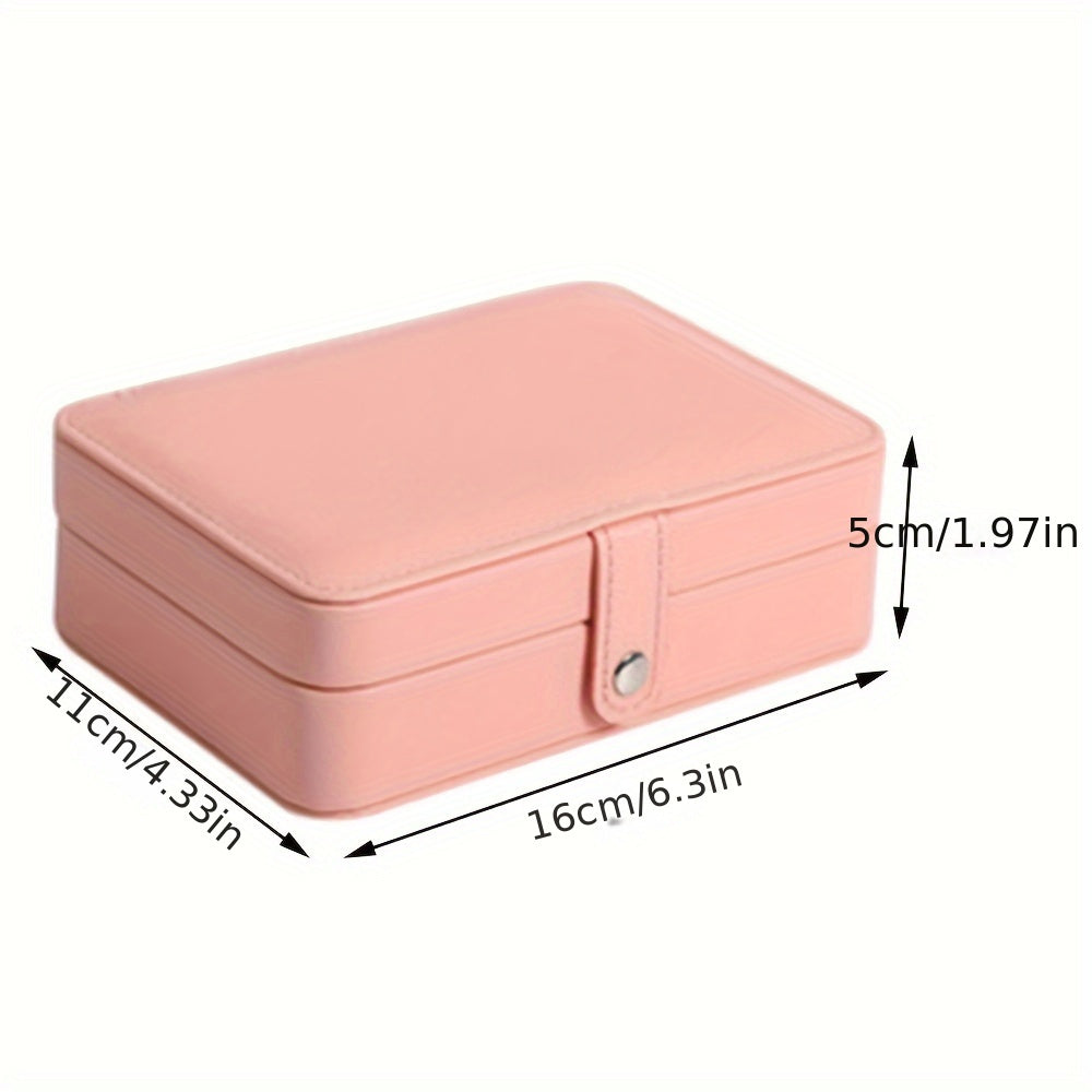 Chiroyli PU charm qutisi, quloq taqinchoqlari uchun va uzuk tutuvchilar bilan