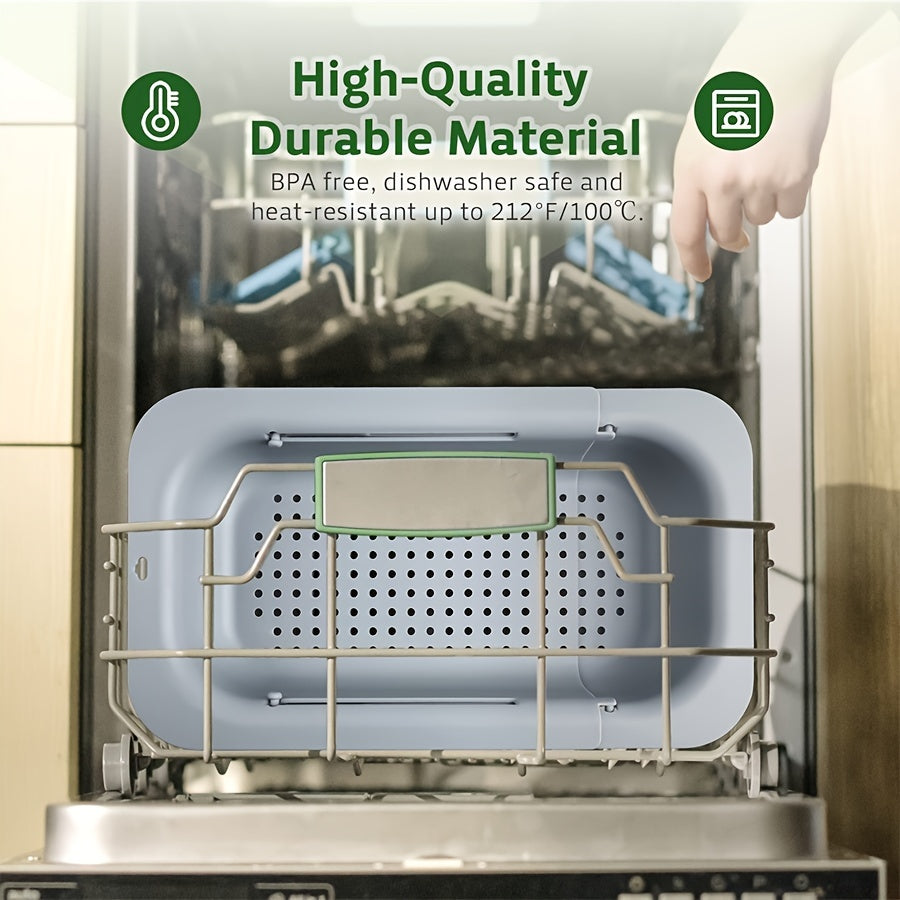 Extendable Collapsible Sink Colander and Strainer for Fruits and Vegetables