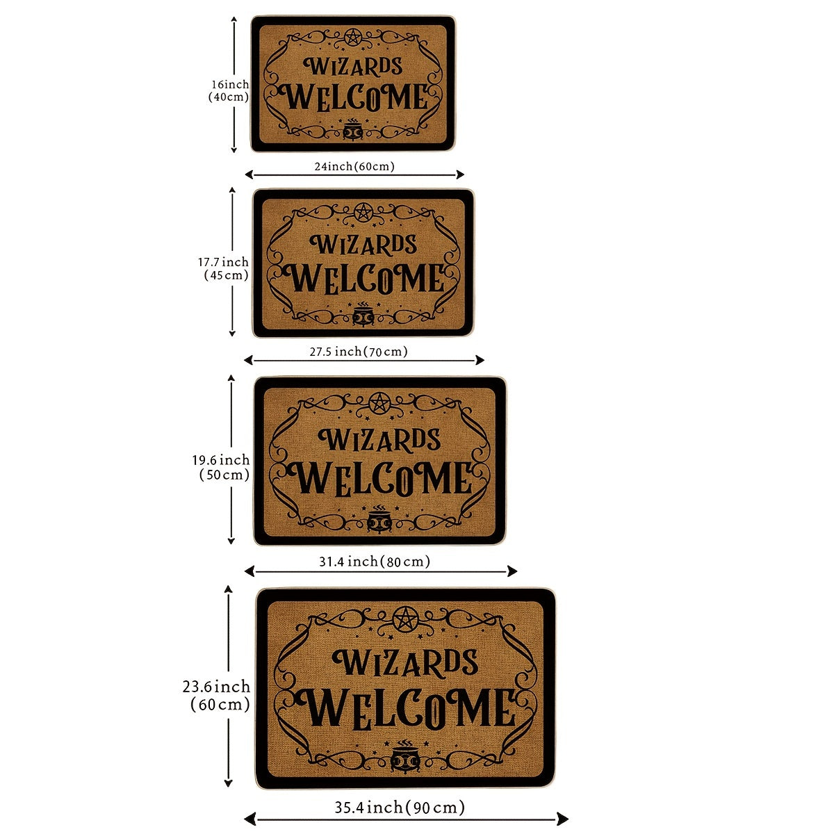 Linen Door Mat Non-Slip Stain-Resistant Machine Washable Rug for Living Room and Bedroom Entrances