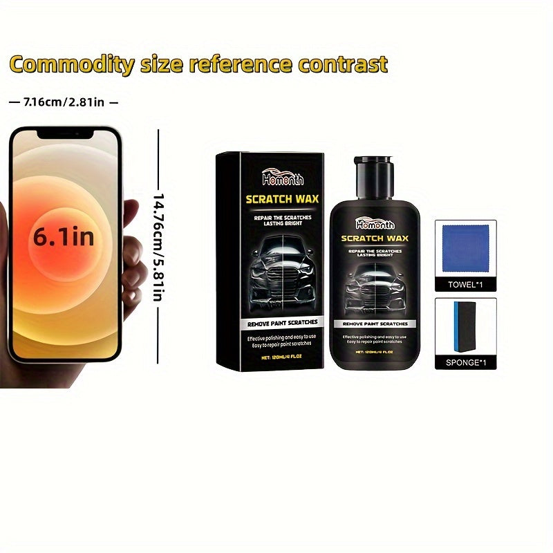 Scratch Repair Wax for Cars and Metal Surfaces, Auto Body Scratch Remover
