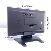 Aqlli ob-havo soati, termometr, gygrometr va ichki harorat va namlik uchun rangli displey, uy qulayligi uchun qulay ovozli boshqaruv.