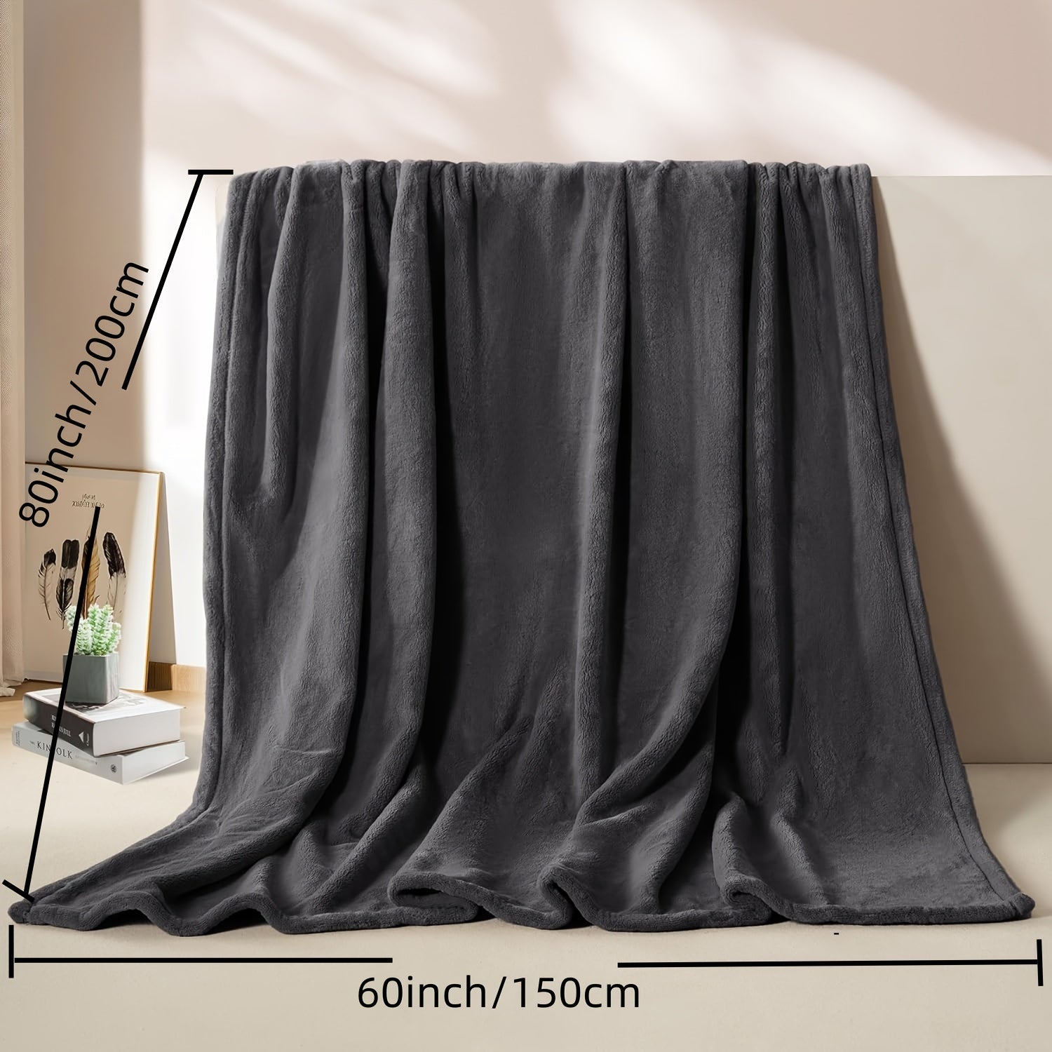 Manta de felpa suave y mullida de color sólido, con textura shaggy y minky, ligera y de felpa de franela difusa