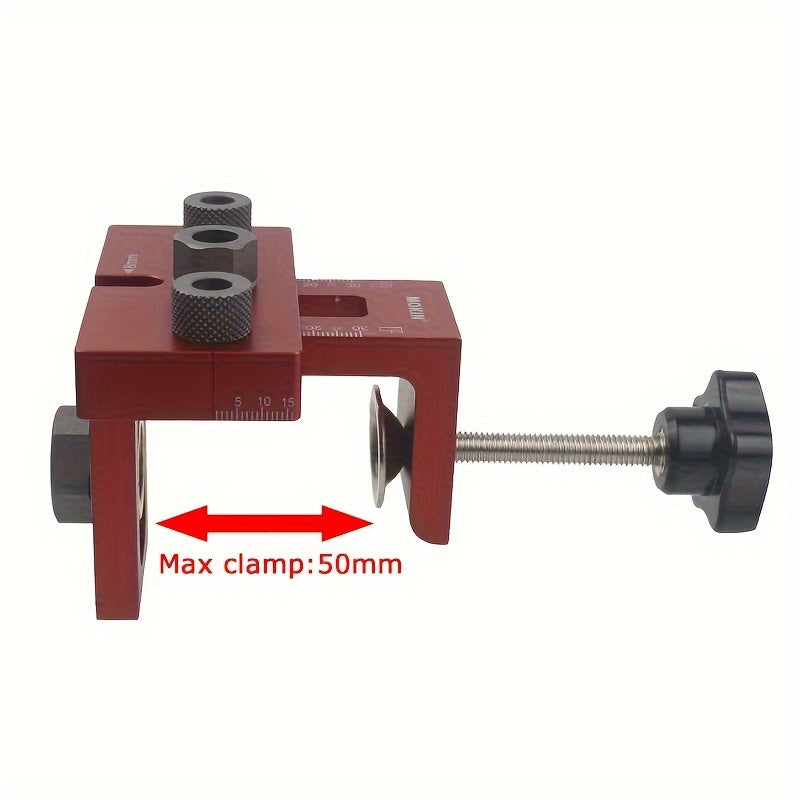 3-in-1 Woodworking Doweling Jig Kit Aluminum Metal Adjustable Drill Guide