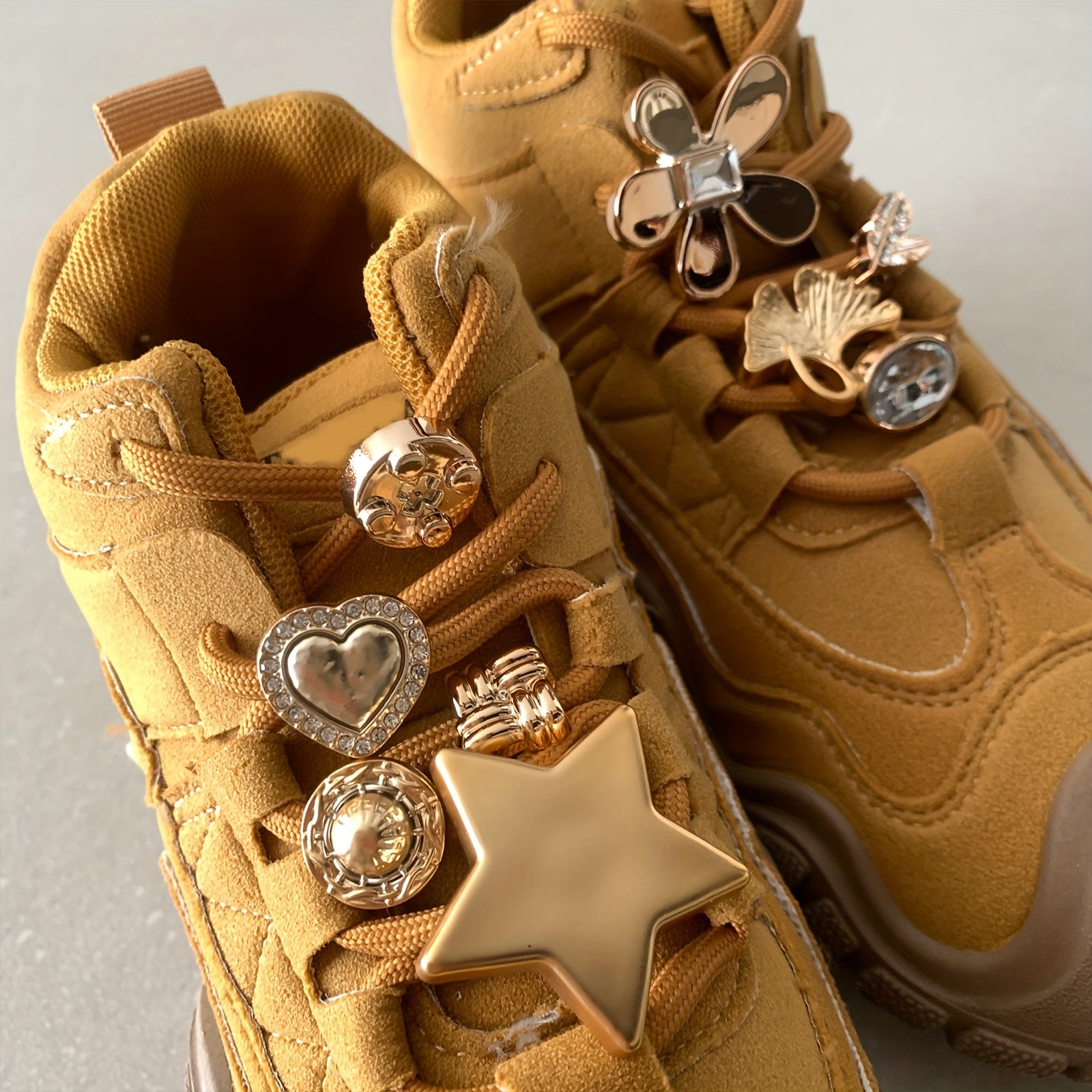 Women's Shoe Charms 9 Pcs Detachable Shoelace Clips Sneakers & Boots Accessories