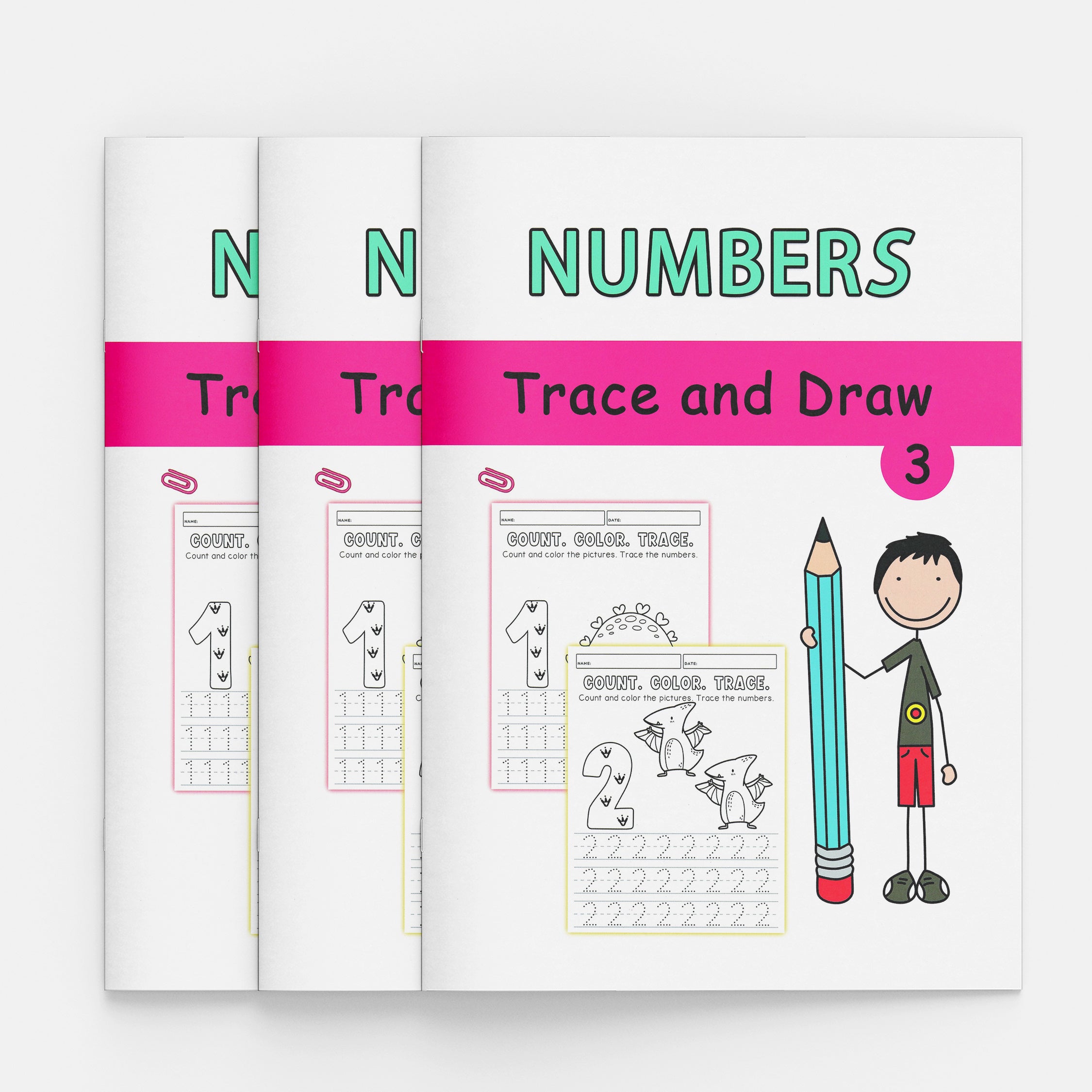 Children's Coloring Book for Kids Ages 4-8 Number Learning Educational Activity Paperback