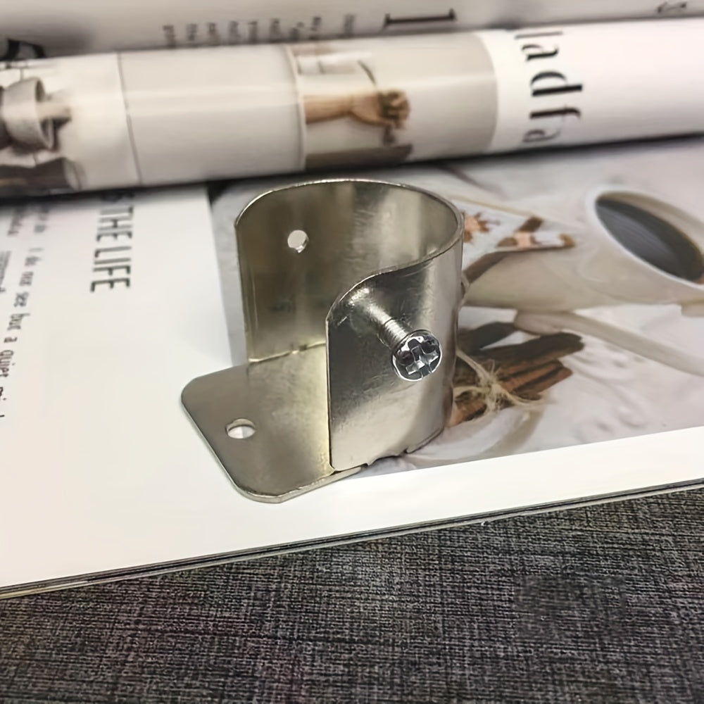 Set of 1 or 2 Curtain Rod Flange Fittings for Roman and Stainless Pipe Mounting