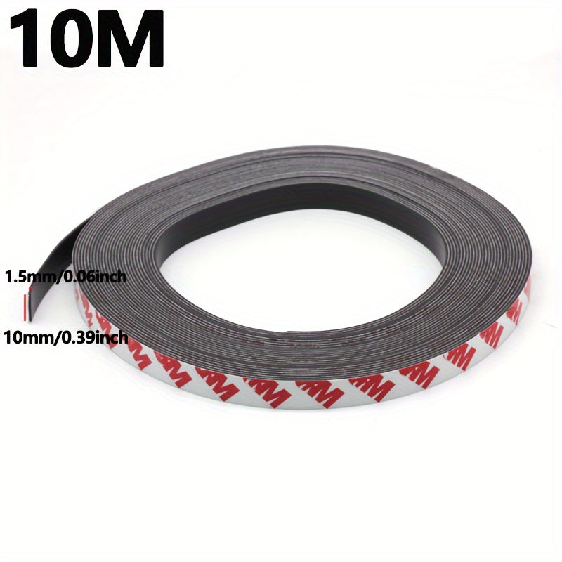 10M Magnetic Tape Roll Self-Adhesive Flex Magnets for Hanging Tools Home Decor