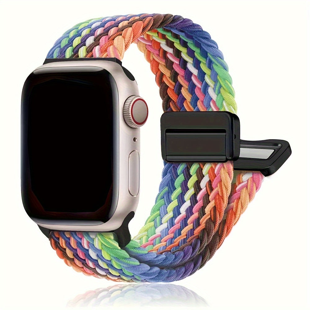 Nylon Watch Band for Apple Watch Ultra Series 2/1 Compatible with Series 10-3 38mm-49mm Magnetic Buckle