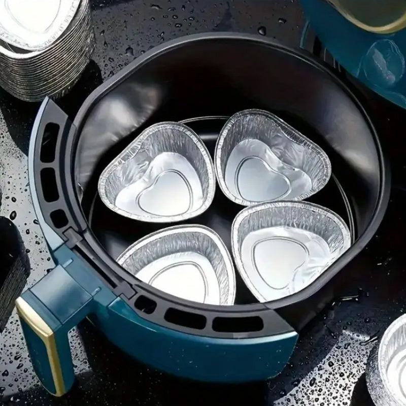 100/200 Pack Disposable Round Baking Foil Tins for Tarts and Pastries