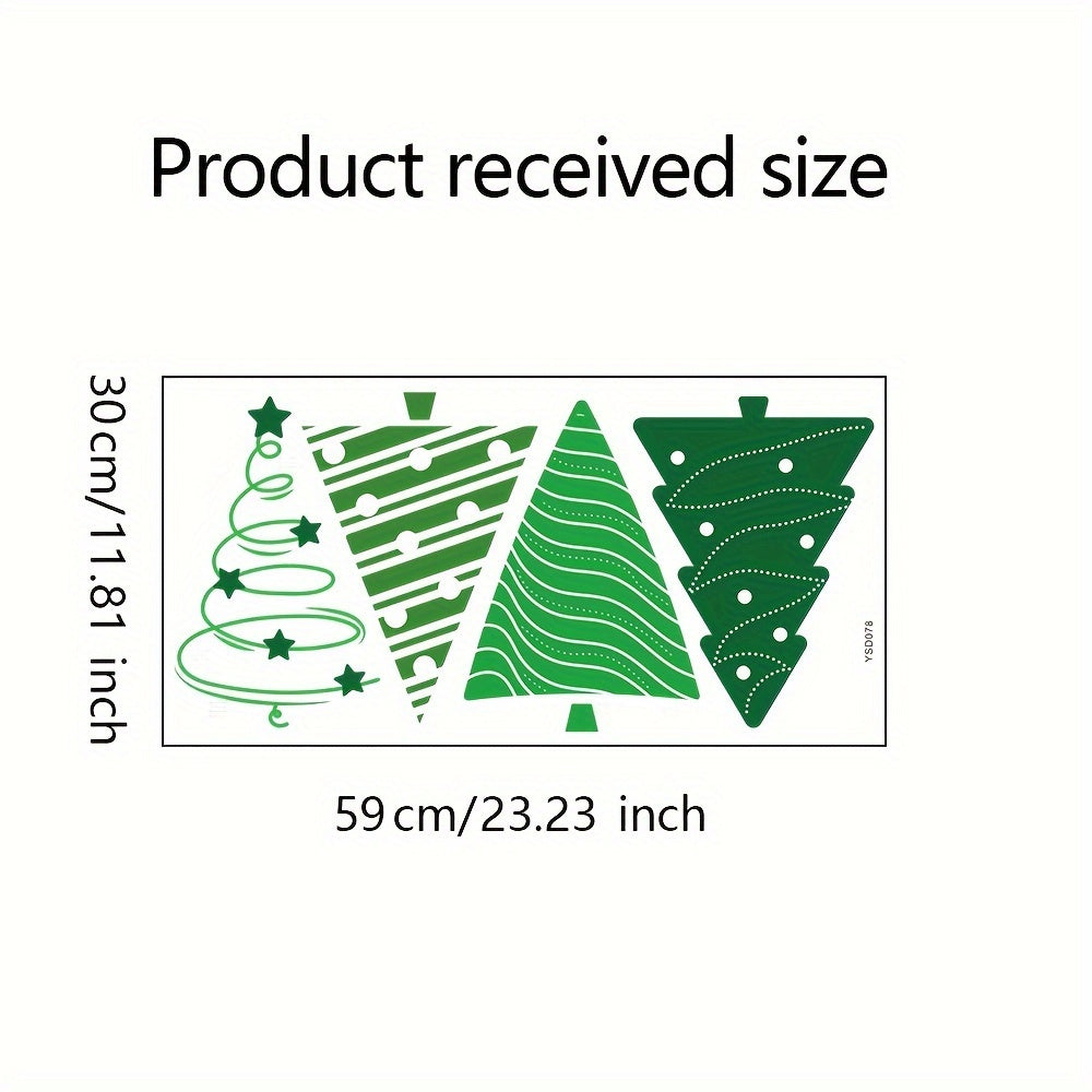 Christmas Window Clings Decals Forest Trees Winter Decor Holiday Stickers