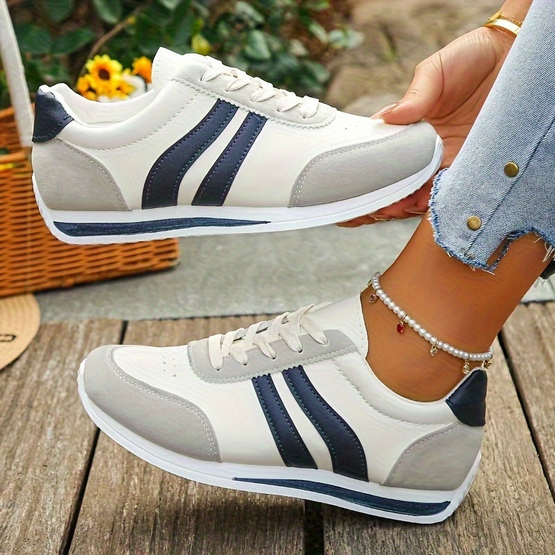 Women's Casual Sneakers Synthetic Upper Color-Blocking Breathable Shoe