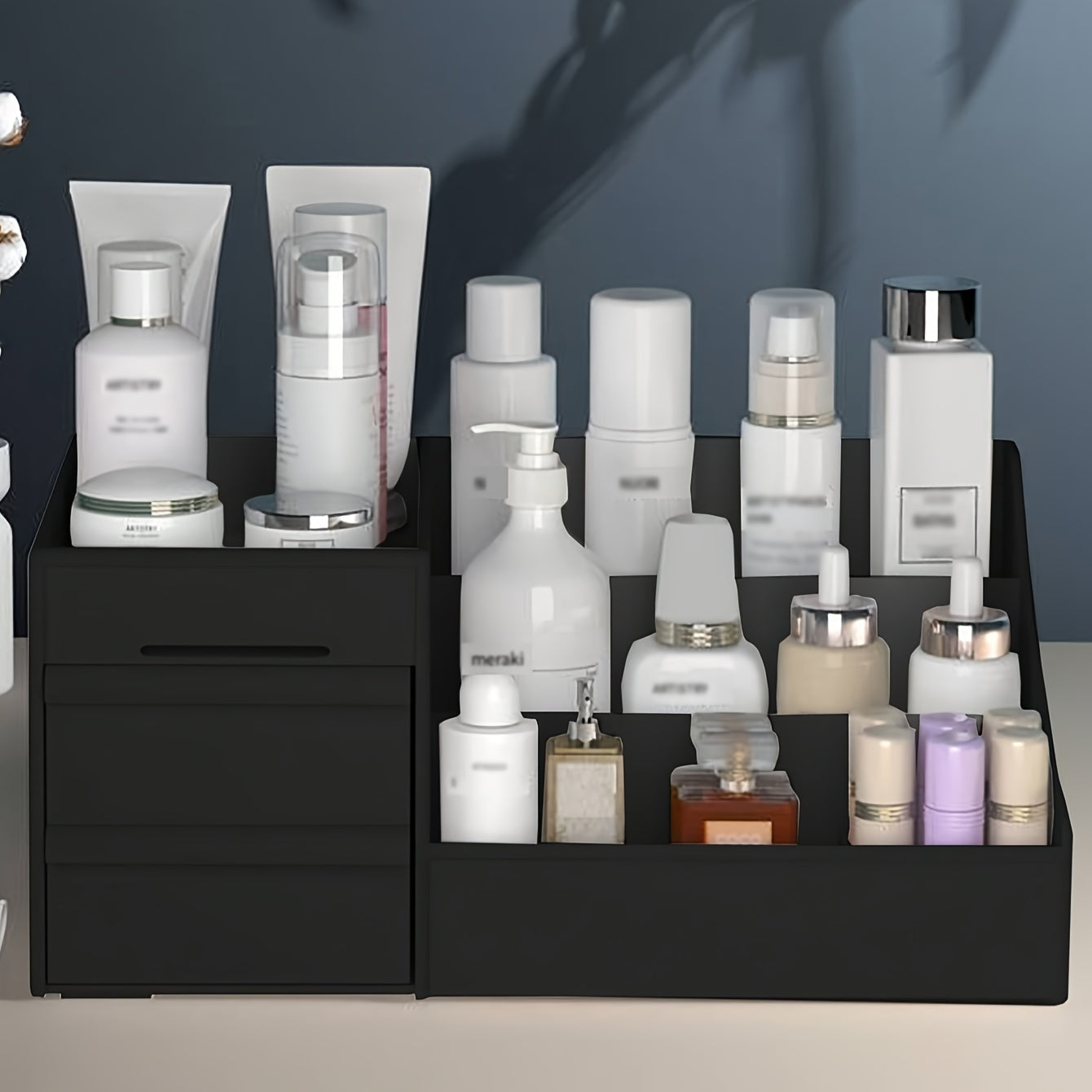 Большой органайзер для хранения косметики и кистей для ухода за кожей