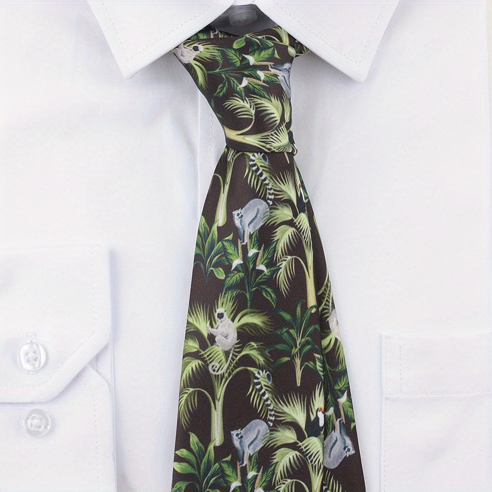 Men's Polyester Tie with Multicolor Modern Novelty Print