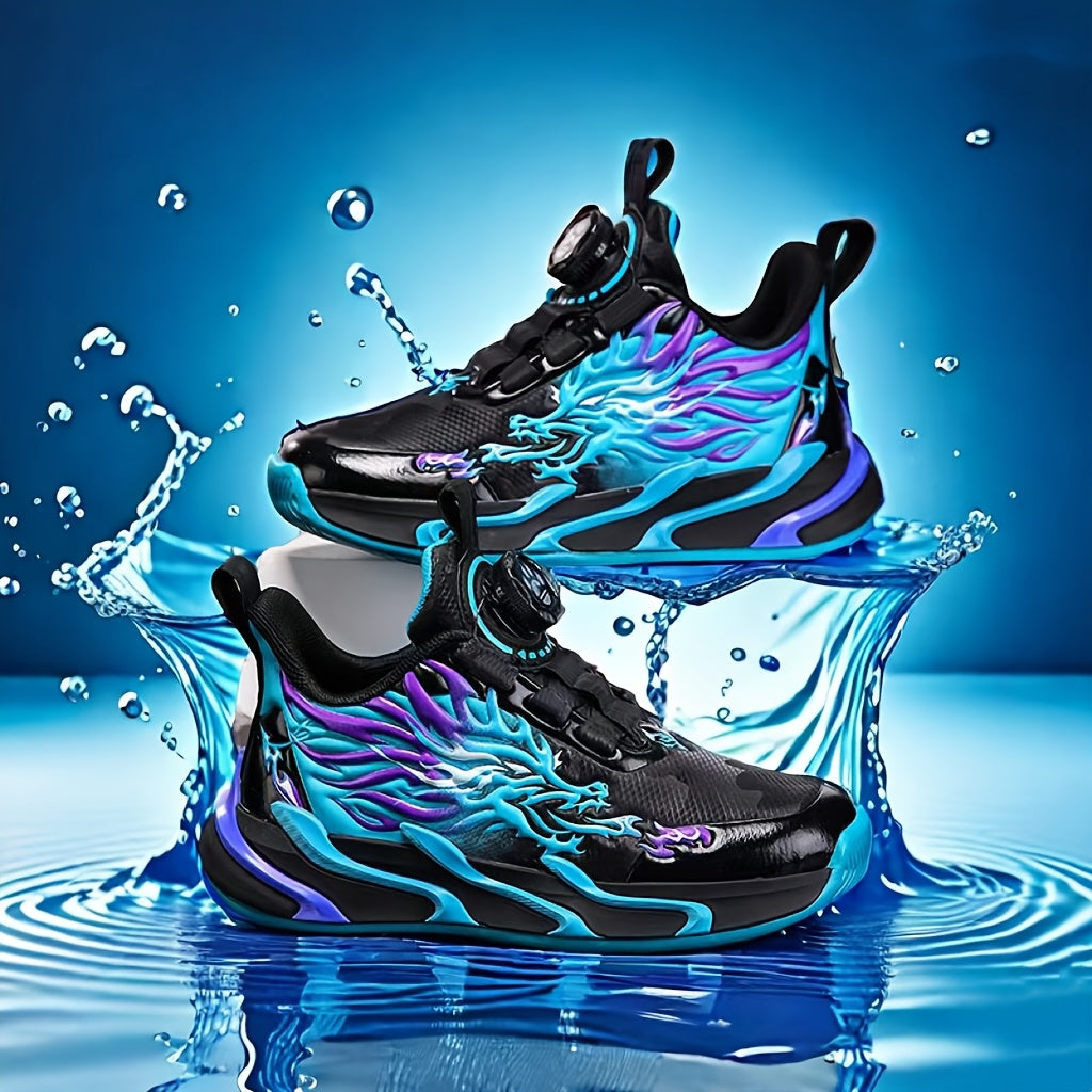 Boys' Fleece-Lined Low-Top Sneakers for Winter Outdoor Casual Running