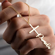 Personalized Stainless Steel Cross Necklace for Men Women Middle Eastern Style Pendant