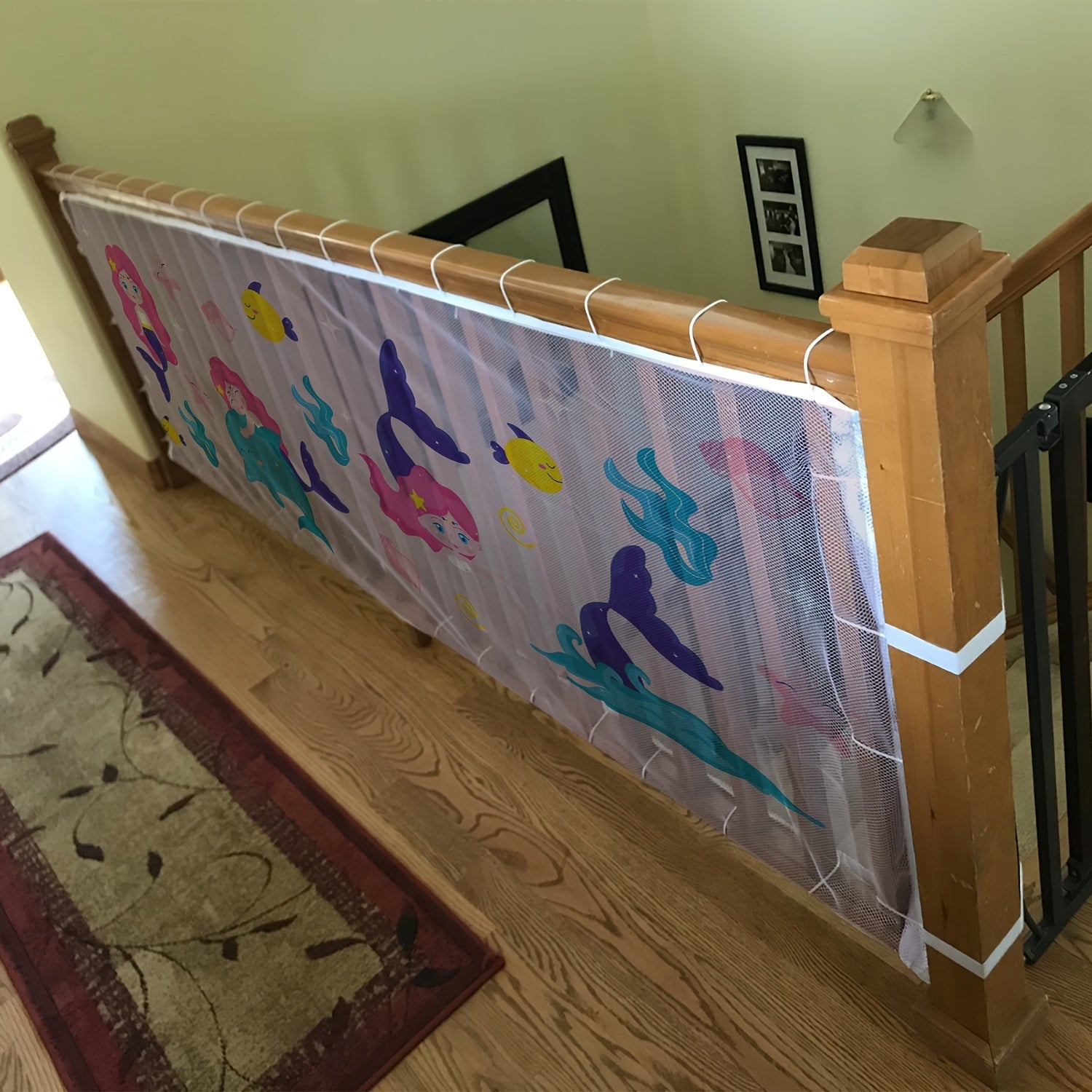 Kids Baby Safety Gate Non-Toxic Polyester Stair and Balcony Guard with Vibrant Print