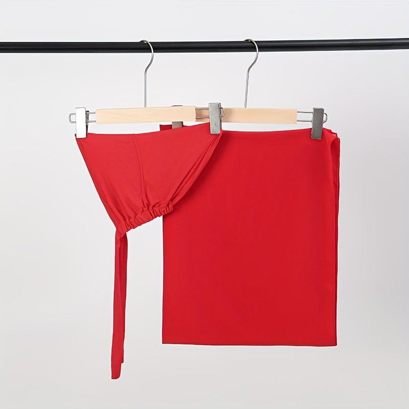 Set of Two Elastic Chiffon Undercap Scarves with Breathable Inner Hijab Cap and Sunscreen Hijab