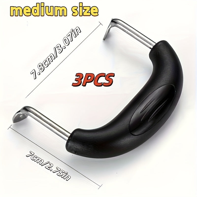 3 ta zanglamaydigan po'latdan yasalgan qozon tutqichlari to'plami, bardoshli plastmassa, turli o'lchamlarda