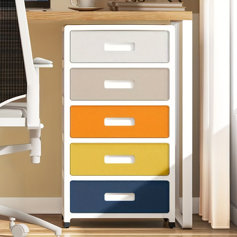 Plastic Waterproof Locker Organizer with Shelves for Bedroom Office Bathroom White Yellow Sky Blue