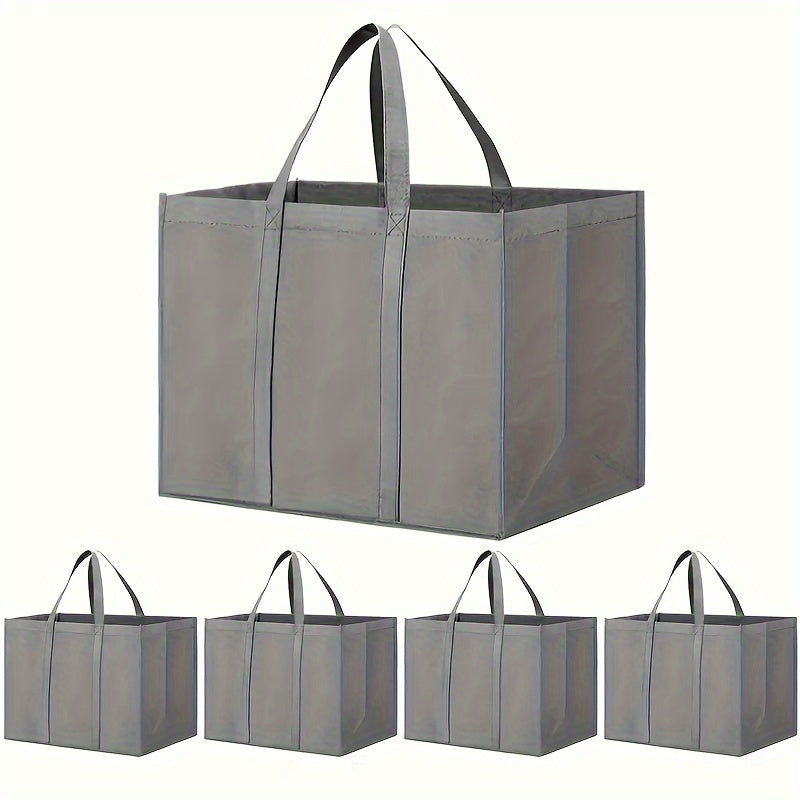 Eco-Friendly Reusable Shopping Bag Square Tote Leak-Proof Polypropylene Long Handles