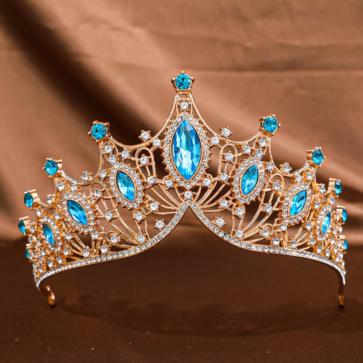 Girls Rhinestone Crown Headband for Weddings and Parties Elegant Hair Accessory