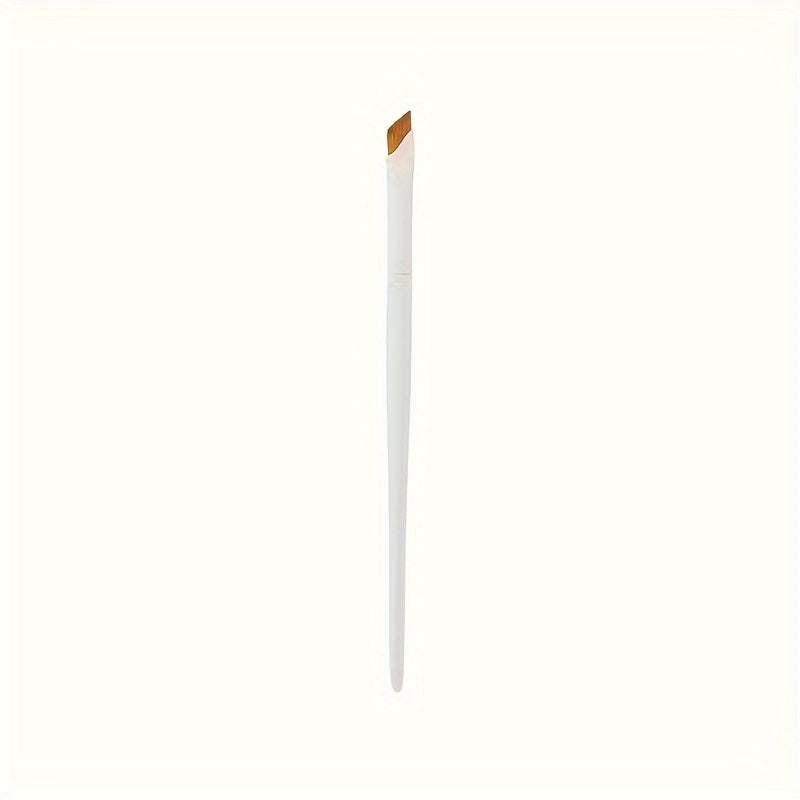 Women Porcelain White Sickle Eyeliner Brush with Angled Tip