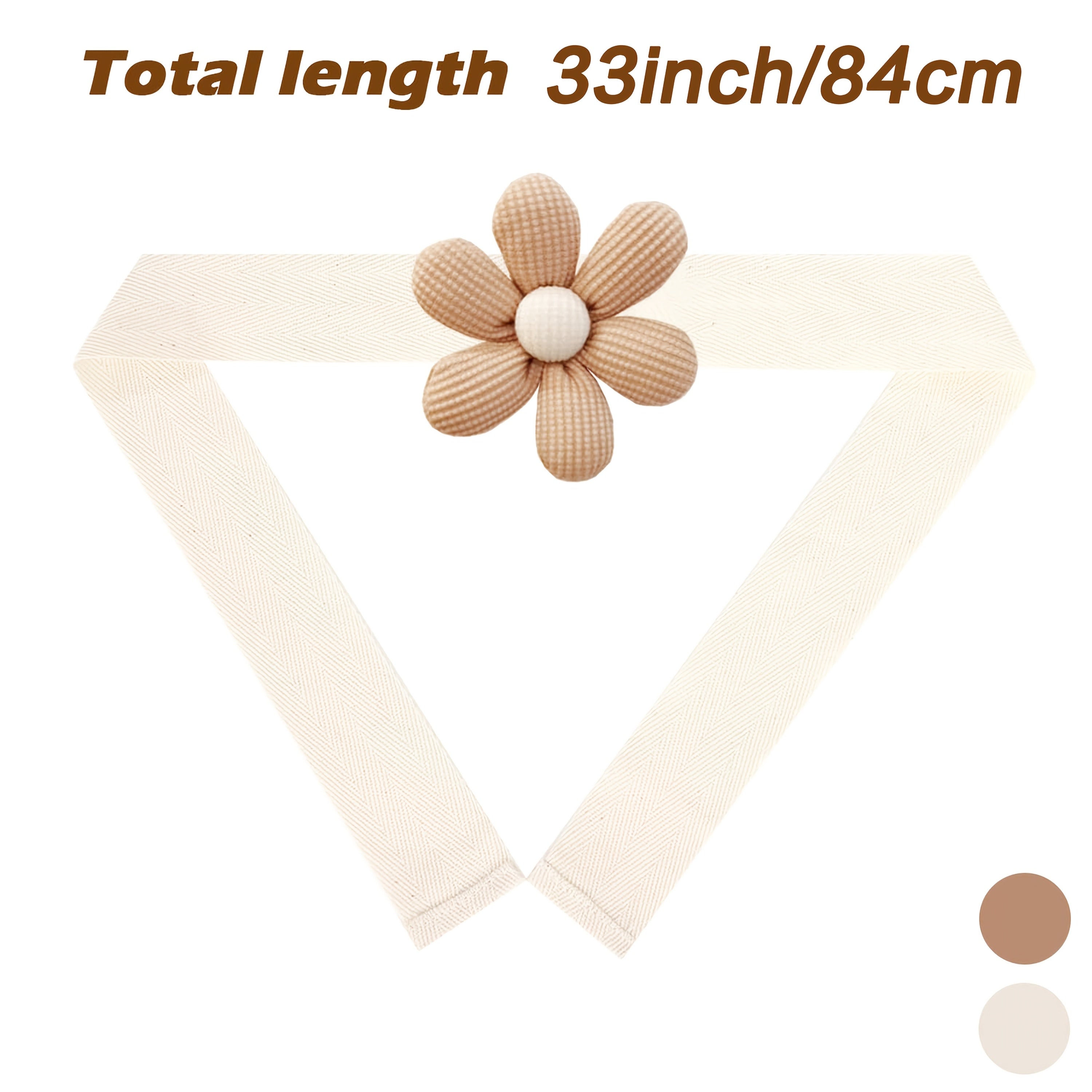 Set of 2 Lion Plush Curtain Tiebacks with 3D Flowers for Bedroom Living Room Decor